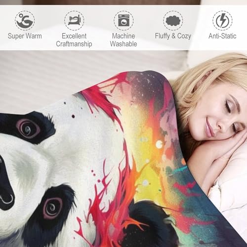 Couverture panda douce pour des soirées cocooning confortables sur votre canapé - 4