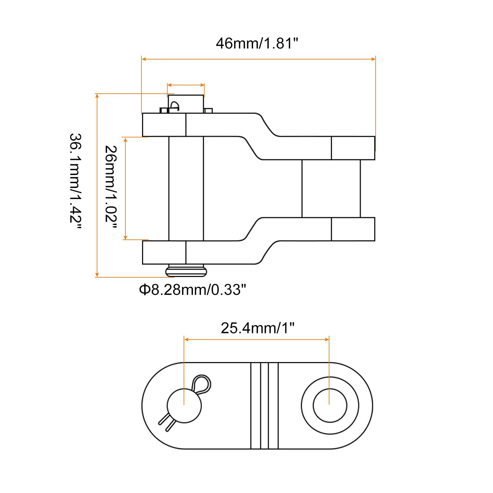 QUARKZMAN 8pz 16B-1 Catena Offset Mezzo Ring Rullo 25,4mm Passo Catena Acciaio al Carbonio per 16B-1 Catena