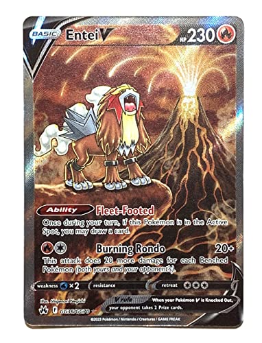 Pokemon - Entei V GG36/GG70 - Crown Zenith - Galarian Gallery - Ultra Rare Alternate Art