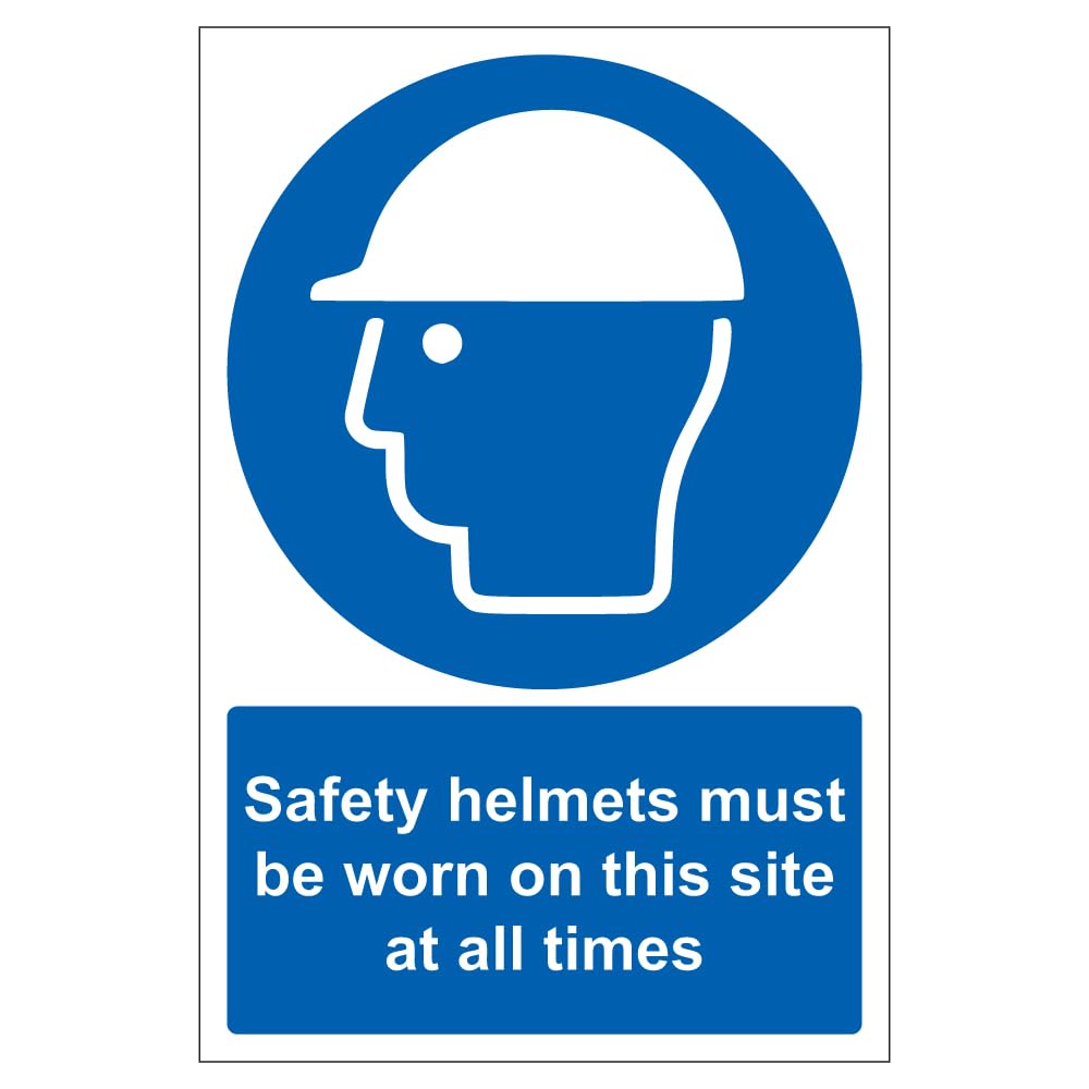 V Safety Safety Helmets Must Be Worn - Correx® 450 x 600 mm Safety Sign