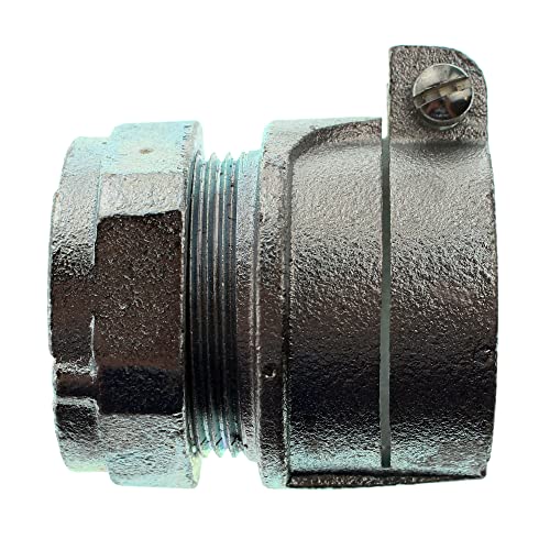 OZ-Gedney 9125-W Combo Conduit Coupling, EMT to Flex, Mallable Iron, 1-1/4-Inch (5-Pack)