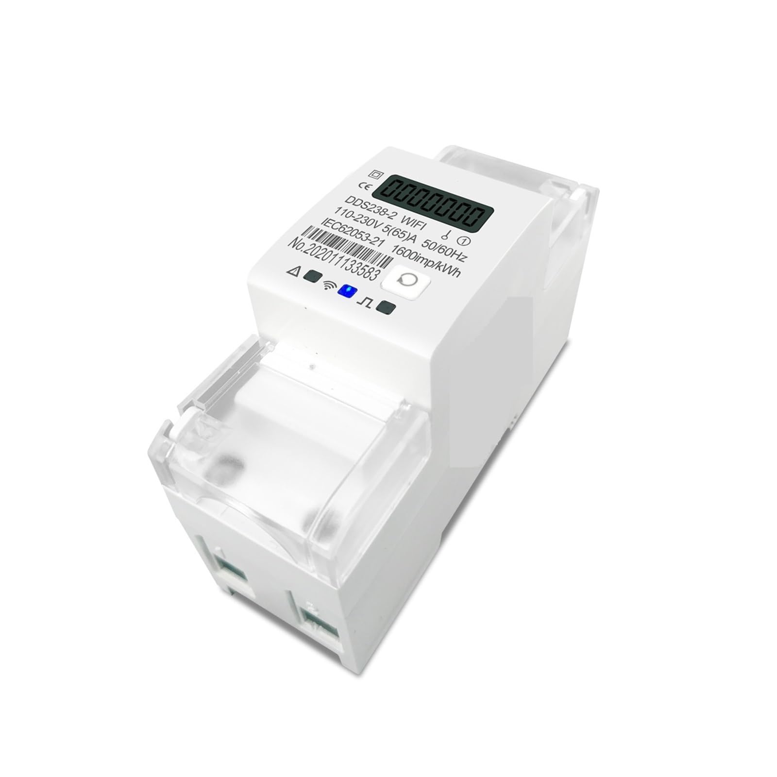 Medidor Inteligente Monitor De EnergíA Tuya Monofásico DIN Rail WiFi Medidor De Energía Inteligente Temporizador Monitor De Consumo De Energía Medidor De KWh Wattmeter