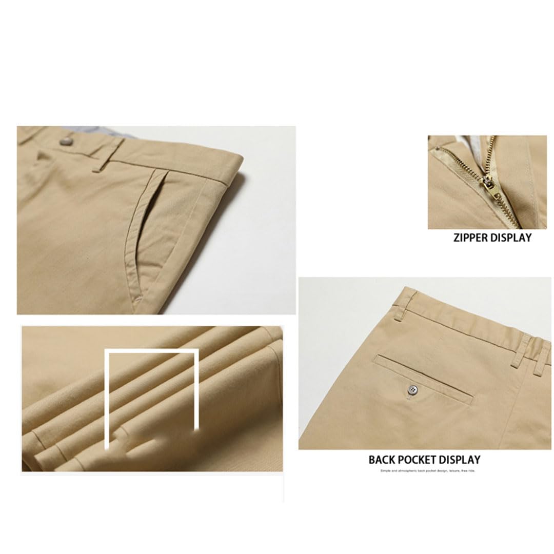 Vogrtcc Pantalones De Hombre Pantalones Rectos De Media Altura Pantalones hasta Los Tobillos