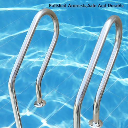 Escalera para piscina de acero inoxidable 2 peldaños miniatura 7