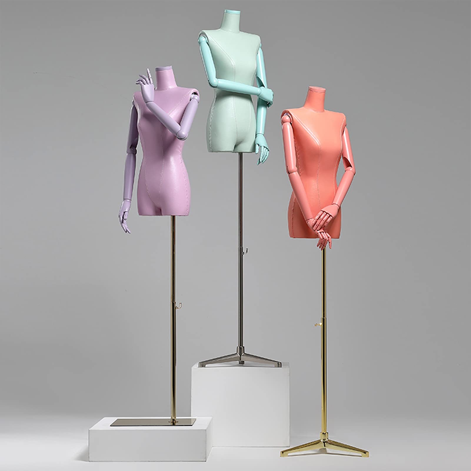 全身 マネキン レディース ディスプレイ ベース付 トルソー ボディ 女性 Amazon.co.jp: 女性マネキントルソーボディ、アームとメタルベース付き