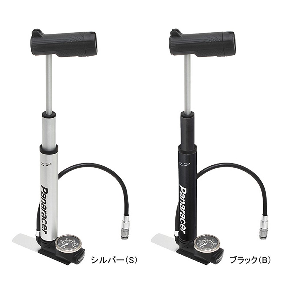 Panaracer BMP-N21AGF2-B Bicycle Air Pump, Portable Pump, Variable Type, Includes Air Pressure Gauge, Compatible with All Valves, Black