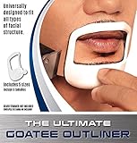 Goatee Outliner Kit - 5 Sizes Set All-In-One Tool | The Beard Care & Grooming Gift Kit For Any Beard Bro | Use With A Beard Trimmer Or Razor To Style