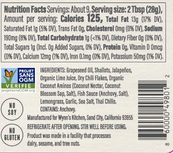 Miniatura 2 de Wynn's Kitchen Salsa de chile asiático Sate (KETO, sin azúcar, paleo, todos los ingredientes naturales, sin MSG, sin gluten)