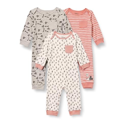 Image of Amazon Essentials Disney | Star Wars | Princess Baby Girls' Cotton Coveralls, Pack of 3