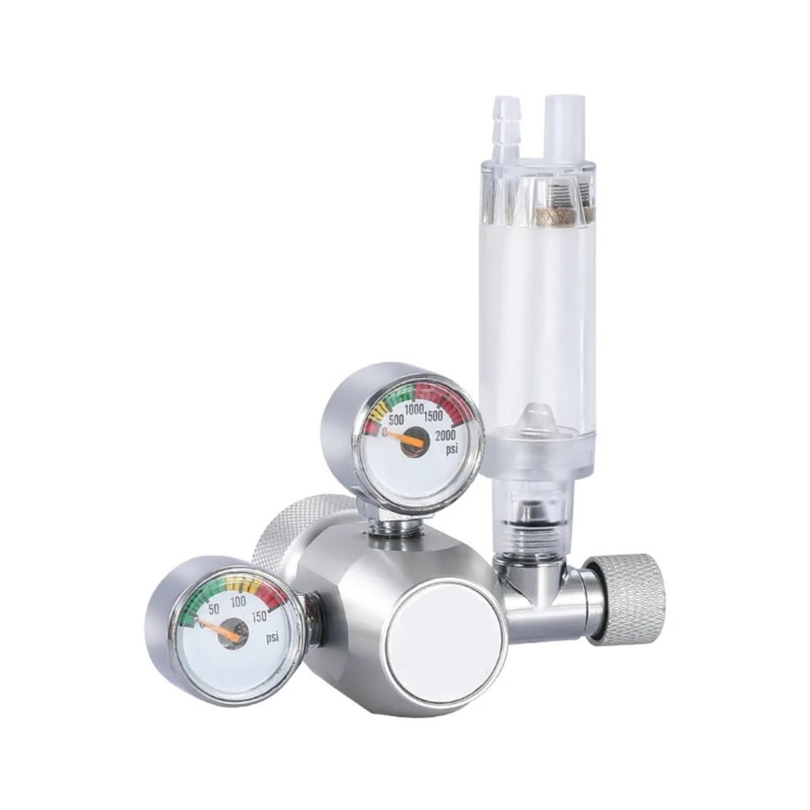 Zrdr Medidor Regulador De Co2 Reductor Dióxido Carbono Válvula Contadora Burbujeador Cilindro Eléctrico Accesorios for Acuario Pesca(R102X,CGA320)