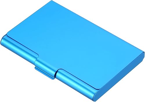 PATIKIL Titular de la tarjeta de visita, caja de la tarjeta de metal de aluminio titular profesional de la tarjeta de bolsillo para la tarjeta de