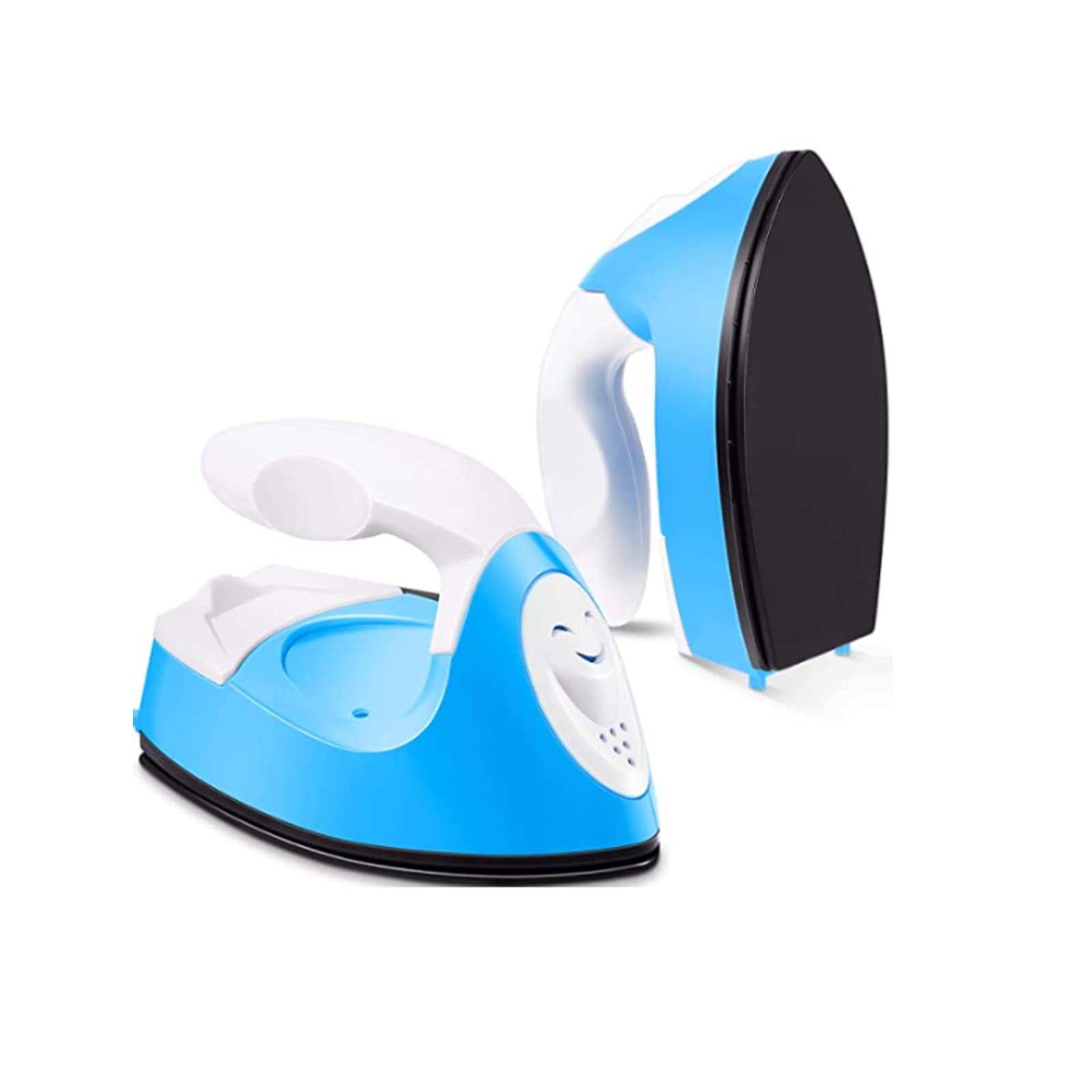 Kuoye Mini Heat Press Machine Portable Handy Heat Press Electric Mini Iron with Charging Base Accessories for Clothes DIY T-Shirts Shoes Hats Heat Transfer Vinyl Projects (Blue)
