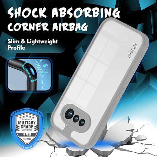 Image of V-TAN Back Cover for Nothing Phone 4A | TPU | Transparent Crystal Clear Case Compatible with Nothing 4A | Camera Protective Shockproof Mobile Cover Design (Grey)