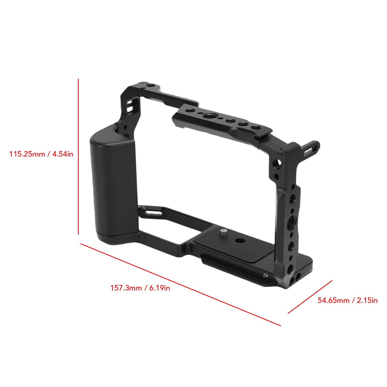 Fabater Klatka na Aparat, Stabilizator Statywu DSLR ze Stopu Aluminium z zimną stopką, Otwory Gwintowane 1/4 Cala 3/8 Cala, Podstawa Arca 38 MM, Kompatybilna z NK ZR