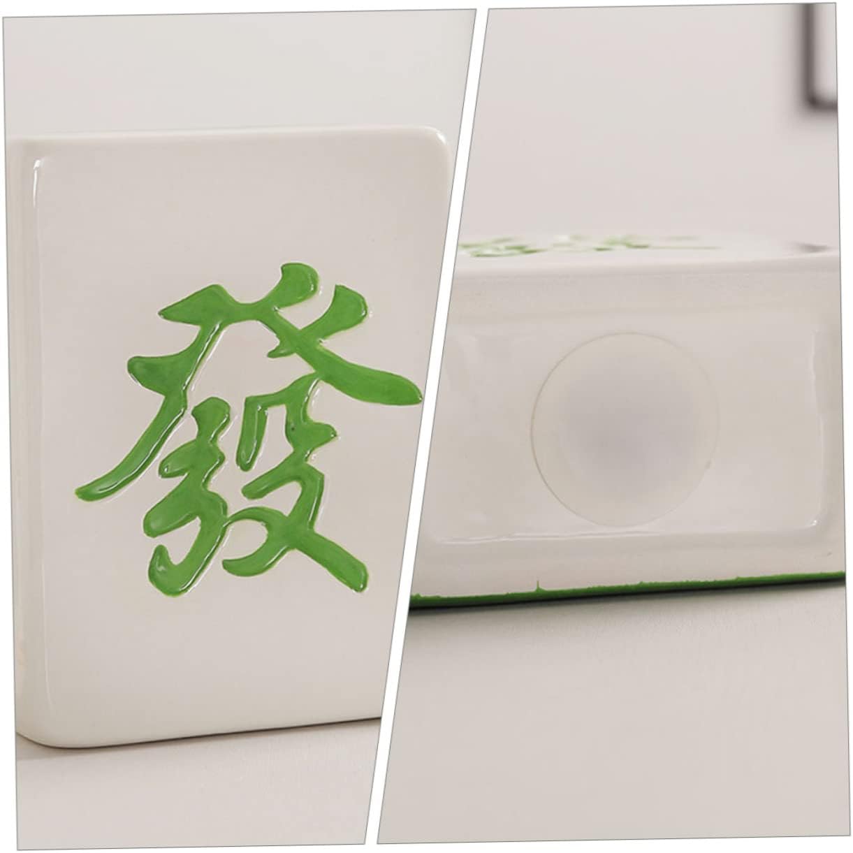 HANABASS Mahjong Design Coin Bank for Adults Creative Savings Box Decorative Ceramic Money Container Slotted Lid for Kids and Teens