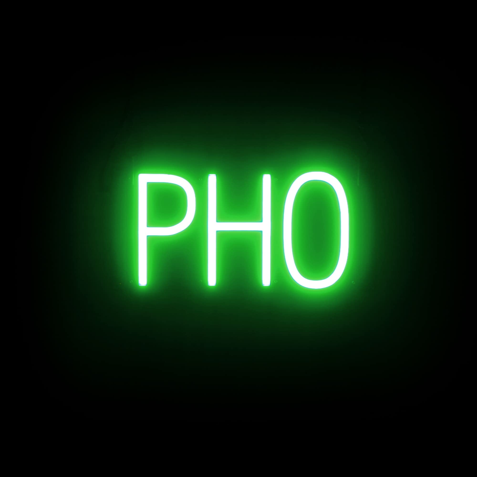 SpellBrite LED Neon PHO Sign for Business - Green, 13" x 6"