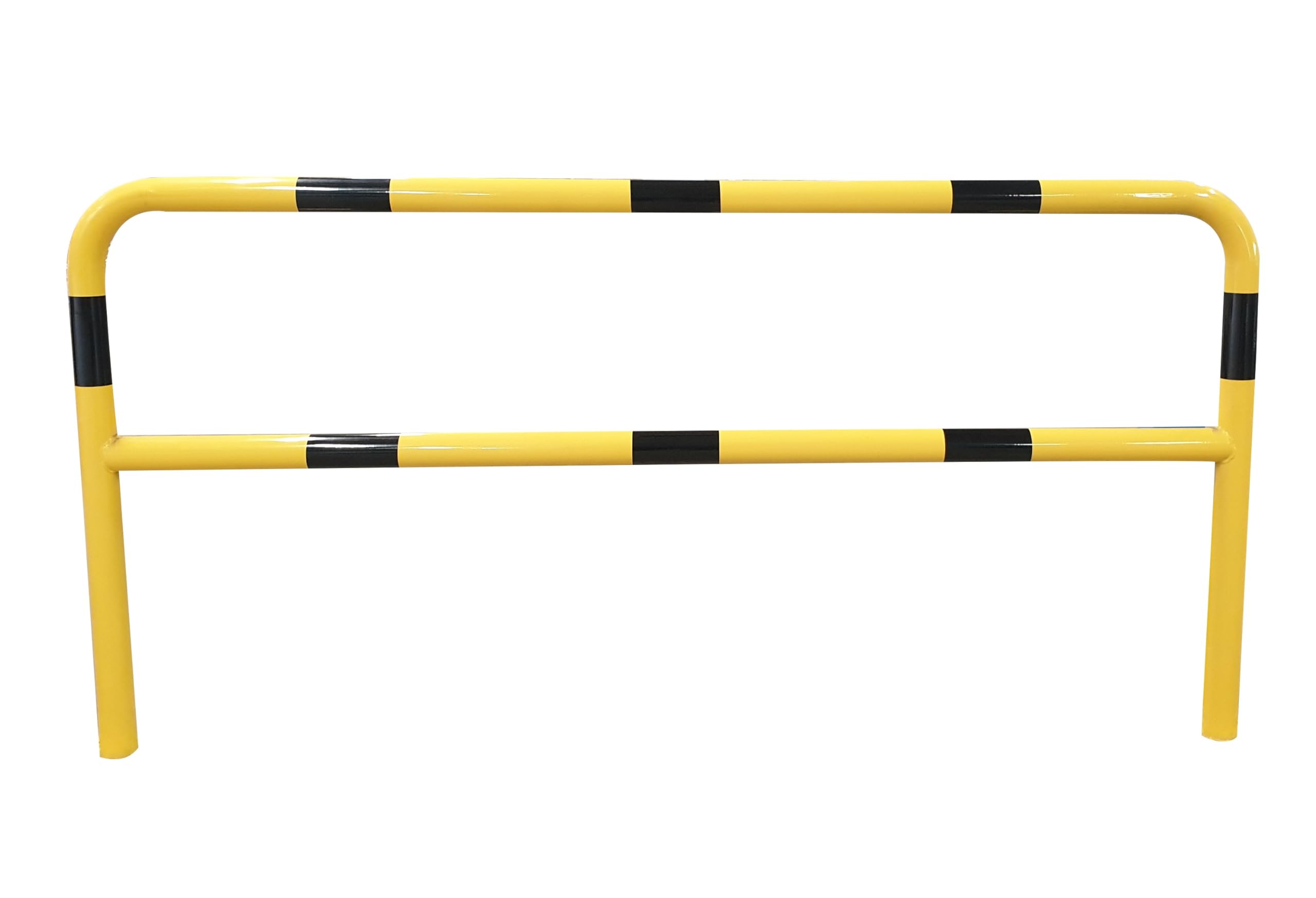 Barriera di sicurezza in acciaio nero/giallo, 2000 mm, Ø60 mm, ideale per aree industriali, parcheggio e protezione esterna