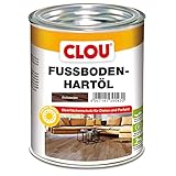 CLOU Fußboden-Hartöl, Parkettöl zur Pflege und Holzpolitur von Holz-Oberflächen wie Parkett, Dielen, Treppen und Möbel, palisander, 0,75 Liter