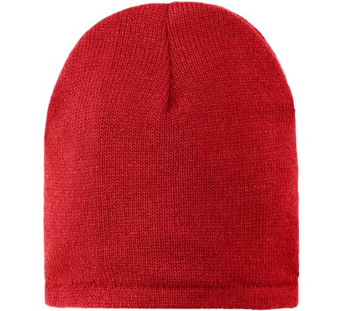 Port & Company Fleece-Lined Beanie Cap-CP91L-OS-Athletic Red