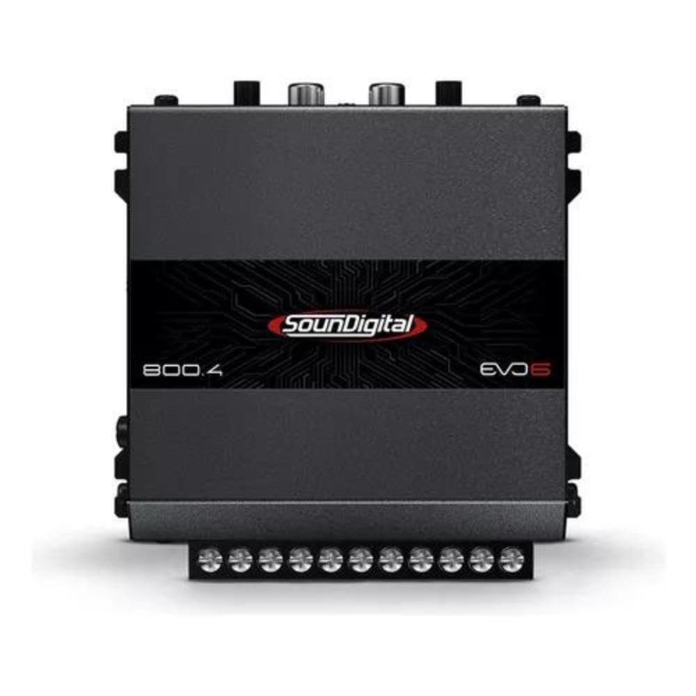 SounDigital 800.4 Evo6 Class D 4 canales 4 ohmios módulo amplificador – Canal 2 Ohm puente 4 ohmios – SD 800 W Rms 4c Power Auto Sound Auto Camión Pickup SUV 800 Wrms 800.4-4 Sd800.4 Evo 6