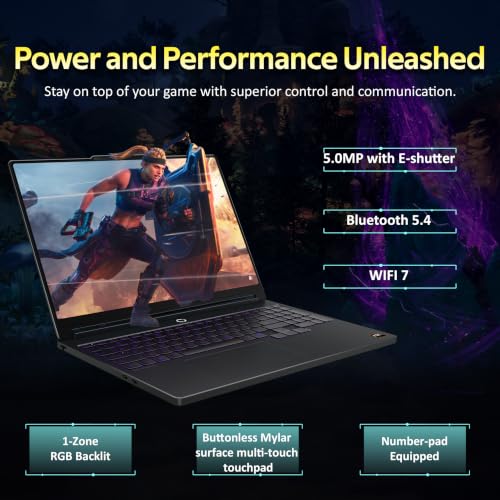 Image of Lenovo Legion 5 15.3 inch WQXGA 165Hz Gaming Laptop, AMD Ryzen 7 250, NVIDIA GeForce RTX 5060 8GB GDDR7, 64GB DDR5, 5TB Storage(4TB SSD+1TB Docking Station), Backlit Keyboard, Wi-Fi 7, Win 11 Pro, Black