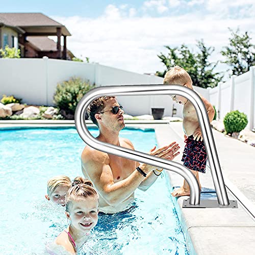 Barandilla para piscina en acero inoxidable 81x58 cm miniatura 1