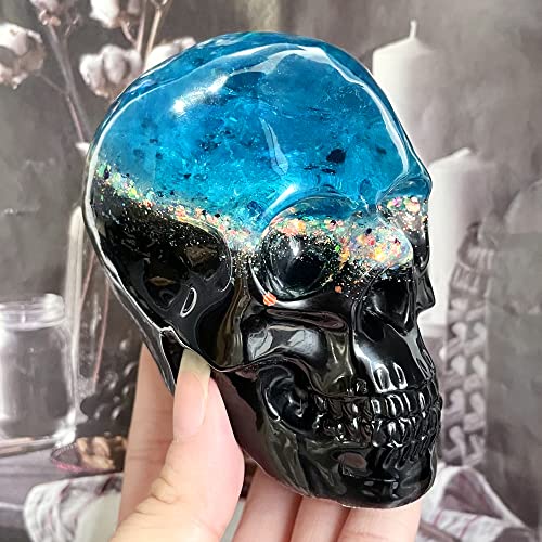 Resinworld Set Of Large + Medium + Small 3D Skull Resin Molds, Flexible Clear Silicone Skull Head Molds, Silicone Molds For Resin, Clay, Candle Wax Casting, Halloween Home Decoration #TOP2
