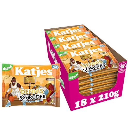 Katjes Dennis Schröder Fruchtgummi Vorratspack Vegan Halal 18 x 210g