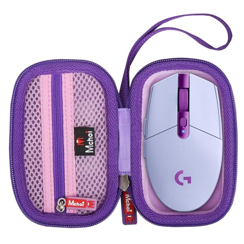 Mchoi Hard Carrying Case Suitable for Logitech G305 Lightspeed Wireless Gaming Mouse Shockproof Waterproof Purple Wireless Gaming Mouse Protective Case Case Only