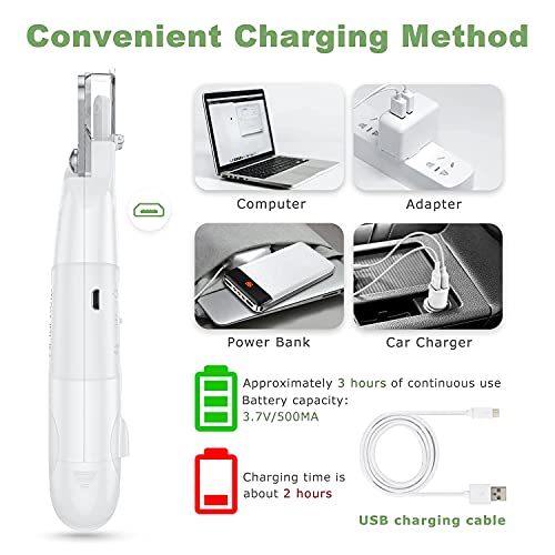 Image of Qpets Electric Automatic Pet Grooming Kit 2 In1 Dog Nail Grinder and Dog Nail Clippers Cutter with LED-Lights Rechargable Low Noise Trimmer for Small Medium Large Dogs and Cats