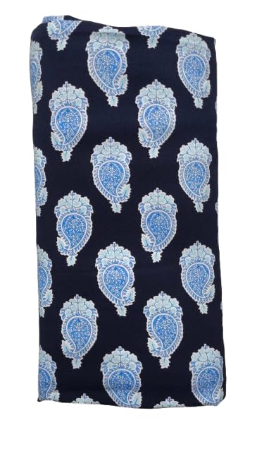 Unstitched Rayon Multicolor Print Fabric for Women&Men Shirt NavyBlue Print | Length 1.70 meter, 56 Inch Width, Light Weight,Women & Men, Multi use unstitched Fabric-image-30
