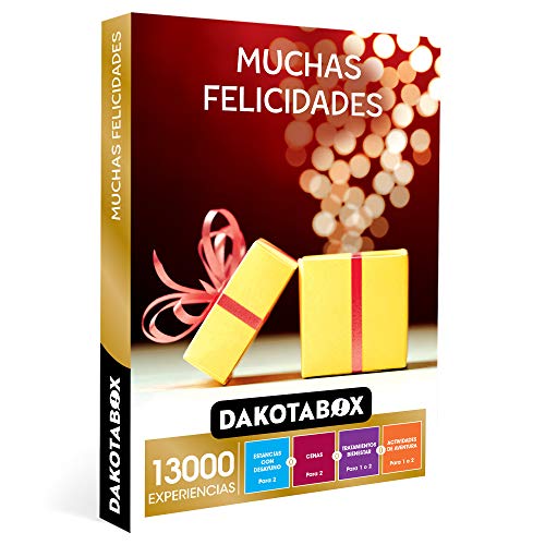 DAKOTABOX - Caja Regalo hombre mujer pareja idea de regalo - Muchas felicidades - 13000 experiencias como escapadas, spa, tratamientos, cenas y actividades de aventura