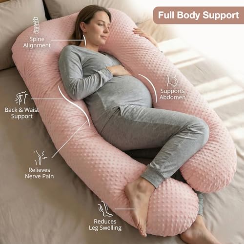 Image of BAYBEE Premium Pregnancy Pillow for Women | Maternity Pillows for Pregnancy Sleeping with 360 Full Body Support | Pregnancy Pillow with Removable Washable Cover & Zipper Closure for Easy Use (Orange)