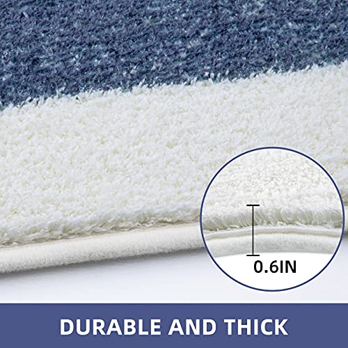 Kids Rug Play Mat Ultra Soft Rugs For Kids Room, 4'X6' Non Slip Cute Animals Children Nursery Rug Baby Rug Area Rug Kids Carpet For Bedroom Decor Playroom Living Room (Blue Whale, 47"X70") #TOP3