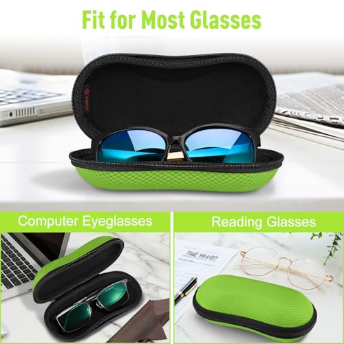 Image of FINTIE Sunglasses Case, Hard EVA Shell Shockproof Sport Glasses Case with Metal Carabiner Travel Zipper Eyeglasses Holder