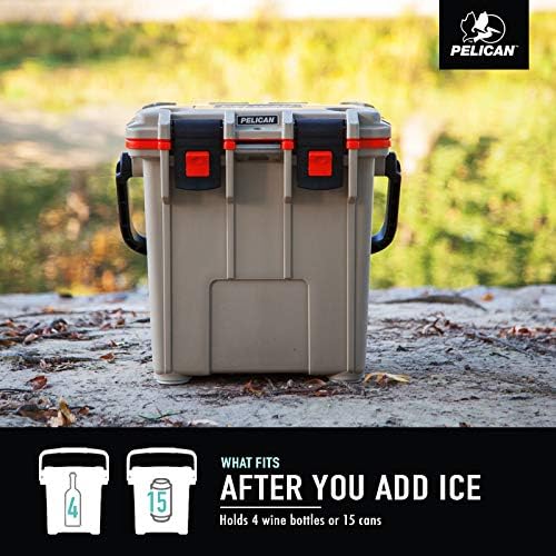 Pelican 20 Quart Elite Cooler Grey/Green