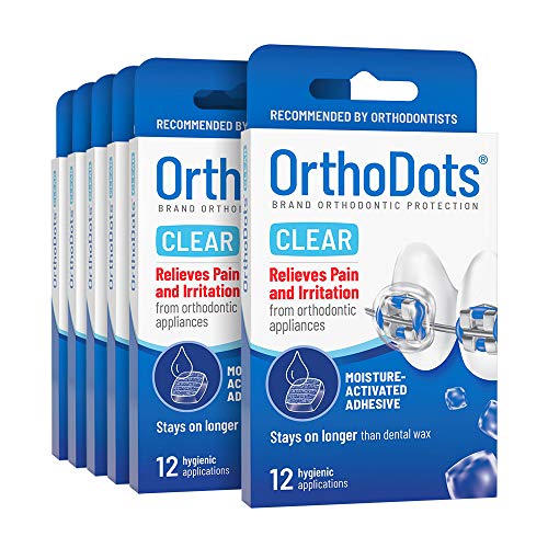 OrthoDots CLEAR (24 Count) Moisture Activated, Silicone Dental Wax