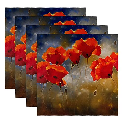Sets de table géraniums pour une décoration de table de jardin