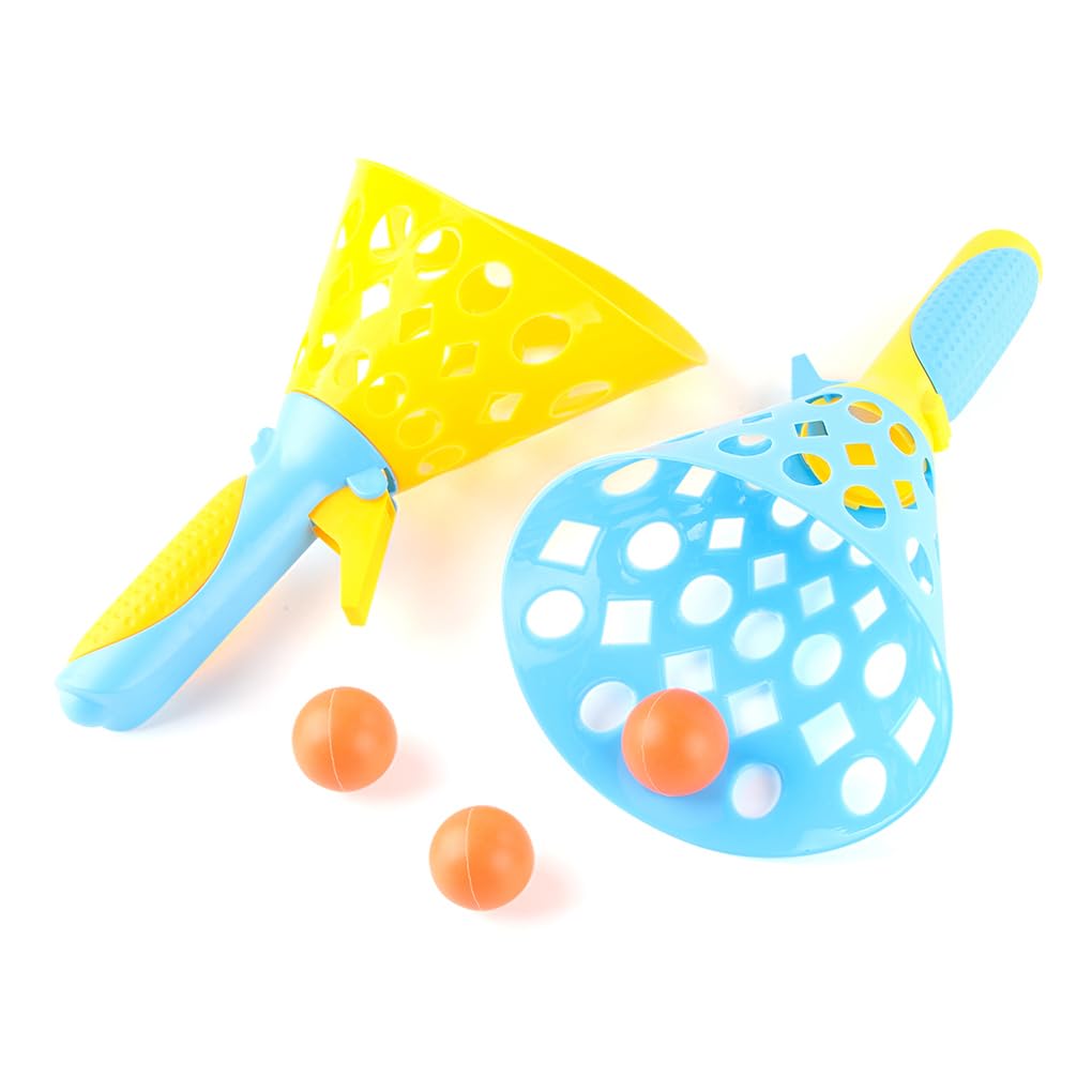 mophrati 2 Pieces Outdoor Indoor Game Catching Toy Launch Double Ejection Intelligent Parent-Child Interactive Toys for Kids