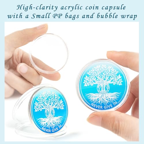 1 Year Sobriety Coin, Tree of Life Recovery Coin, AA Sobriety Coin Gift for Anniversary Month & Year for Men & Women in Recovery