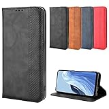 OPPO Reno7 A/OPPO Reno9 A ケース【MARR】 スマホケース 手帳型 シンプル カバー 手帳型ケース Reno7A / Reno9A 高級PU レザー カバー カードポケット 手作り スタンド機能付き 全面保護 マグネット 吸着 （ブラック）