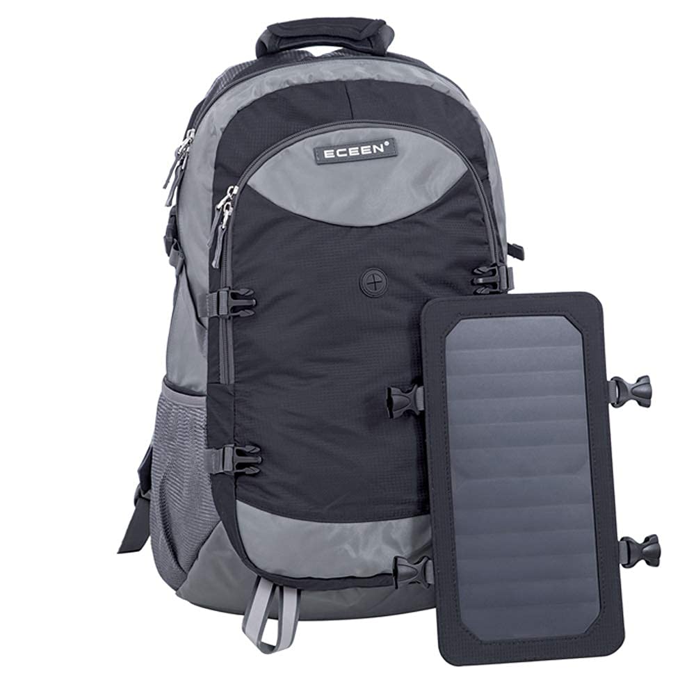 Borsa da Esterno, Zaino con Pannello Solare con Porta Caricatore USB Zaino Outdoo Zaino da Ciclismo per Escursionismo Sportivo da Viaggio per Uomini e Donne Sport