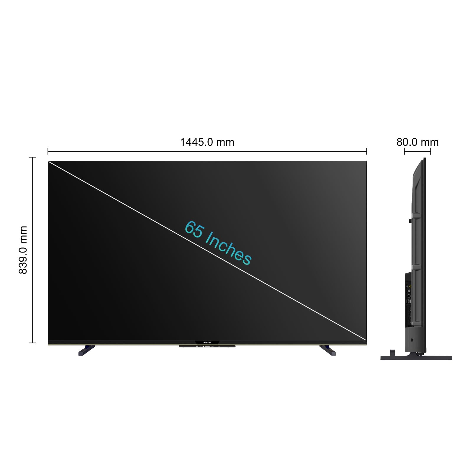 PHILIPS 164 cm (65 inches) 4K Ultra HD QLED Smart QD-Mini LED TV 65MLED610/94 — Amazon image 6