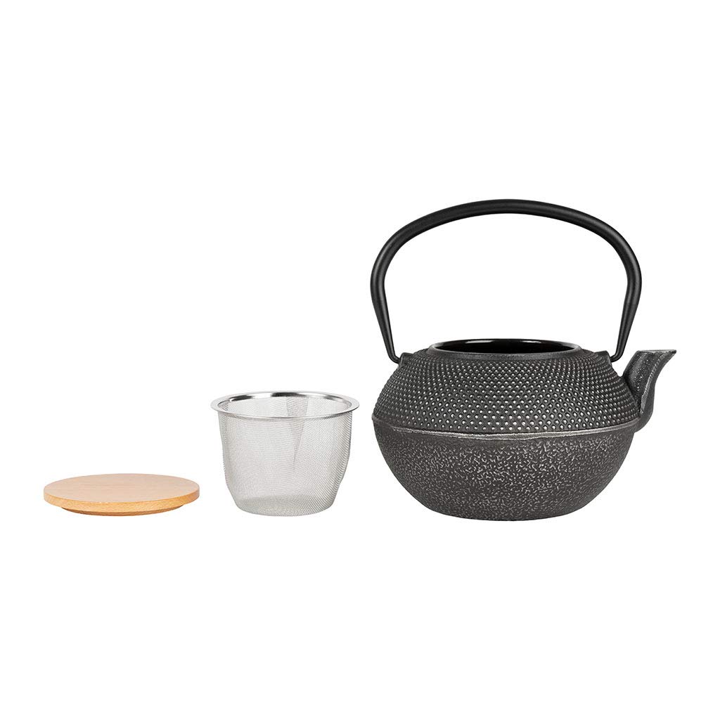 Tetera de hierro fundido con puntos , 1 litro, 18 x 16 x 11,5 cm