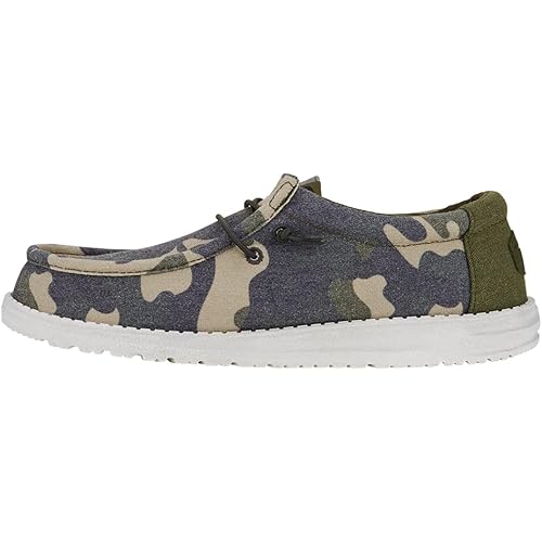 Hey Dude Men's Wally Washed Camo | Men's Shoes | Men Slip-on Loafers | Comfortable & Light-Weight