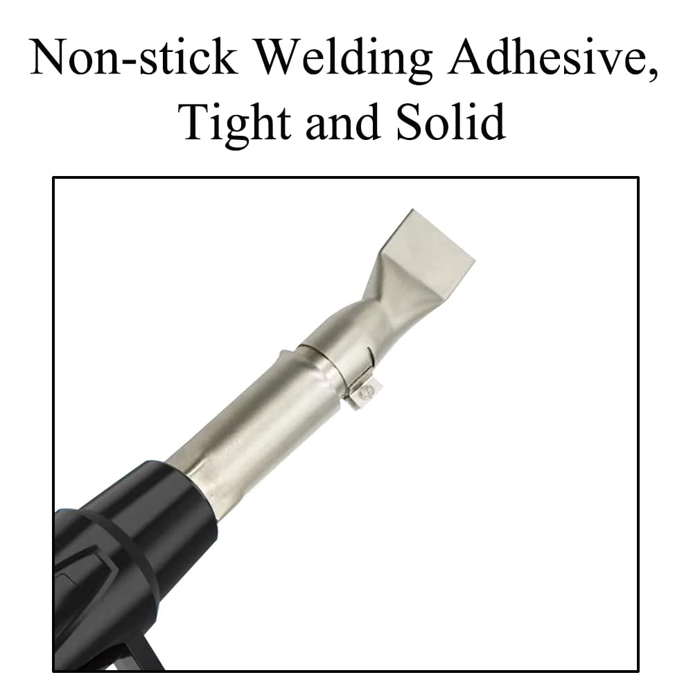 Ugello piatto per pistola per saldatura, punta in acciaio inox, ugello per saldatura ad aria calda, 20 mm, accessori per saldatura ad aria calda, accessori per fogli di plastica in PVC