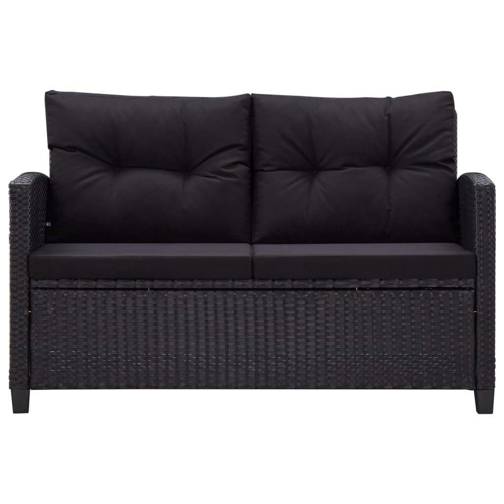 vidaXL Canapés de Jardin 6 pcs avec Coussins Salon de Jardin Meubles d'Extérieur Mobilier de Patio Meubles de Terrasse Résine Tressée Noir