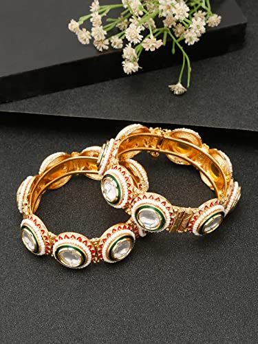 Gold Celebrity Inspired Plated Bangles (YBBN_92103) 2.6