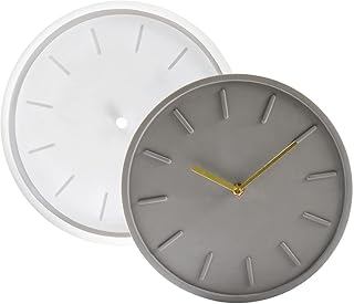 NICOLE Concrete Mold Cement Clock Silicone Mould 3D Round Home Crafts Decorative Tool