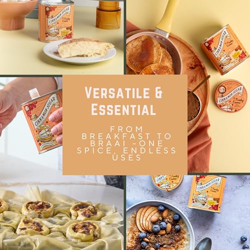 Funky Ouma Zimt Zucker 180g – Premium Kokosblütenzucker mit Zimt, Muskat & Zitronenzeste – Natürliches Gewürzzucker Topping für Pancakes, Porridge, Smoothies, Cappuccino & Chai Tee